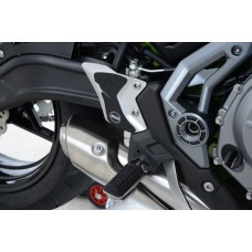 R&G Racing Boot Guard 2-Piece (heel plate-mounted) for Kawasaki Z650 / Ninja 650 '17-'22